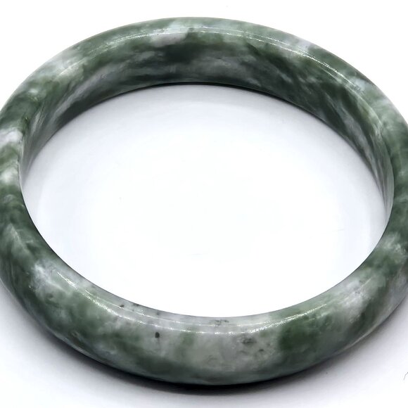 Jade Bangles Chinese Style Green Natural Stone Jade Bangle Bracelets Stone Jewel - Picture 5 of 5